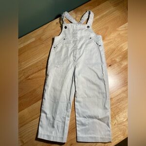 Dior 3T Unisex Overalls Gray Fabric with Label Detail